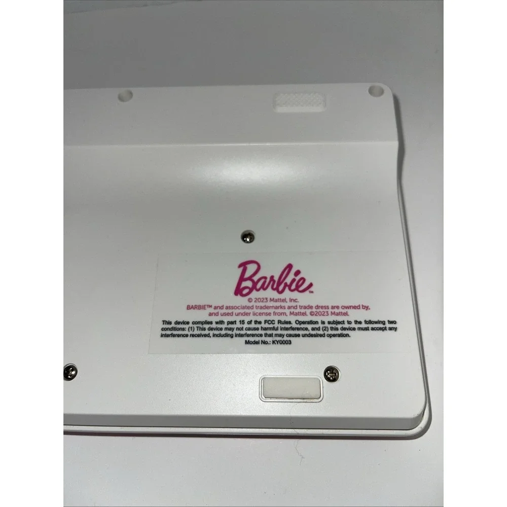 Official Mattel Barbie Computer USB Wired Pink Barbie Logo Printed Keyboard 2023